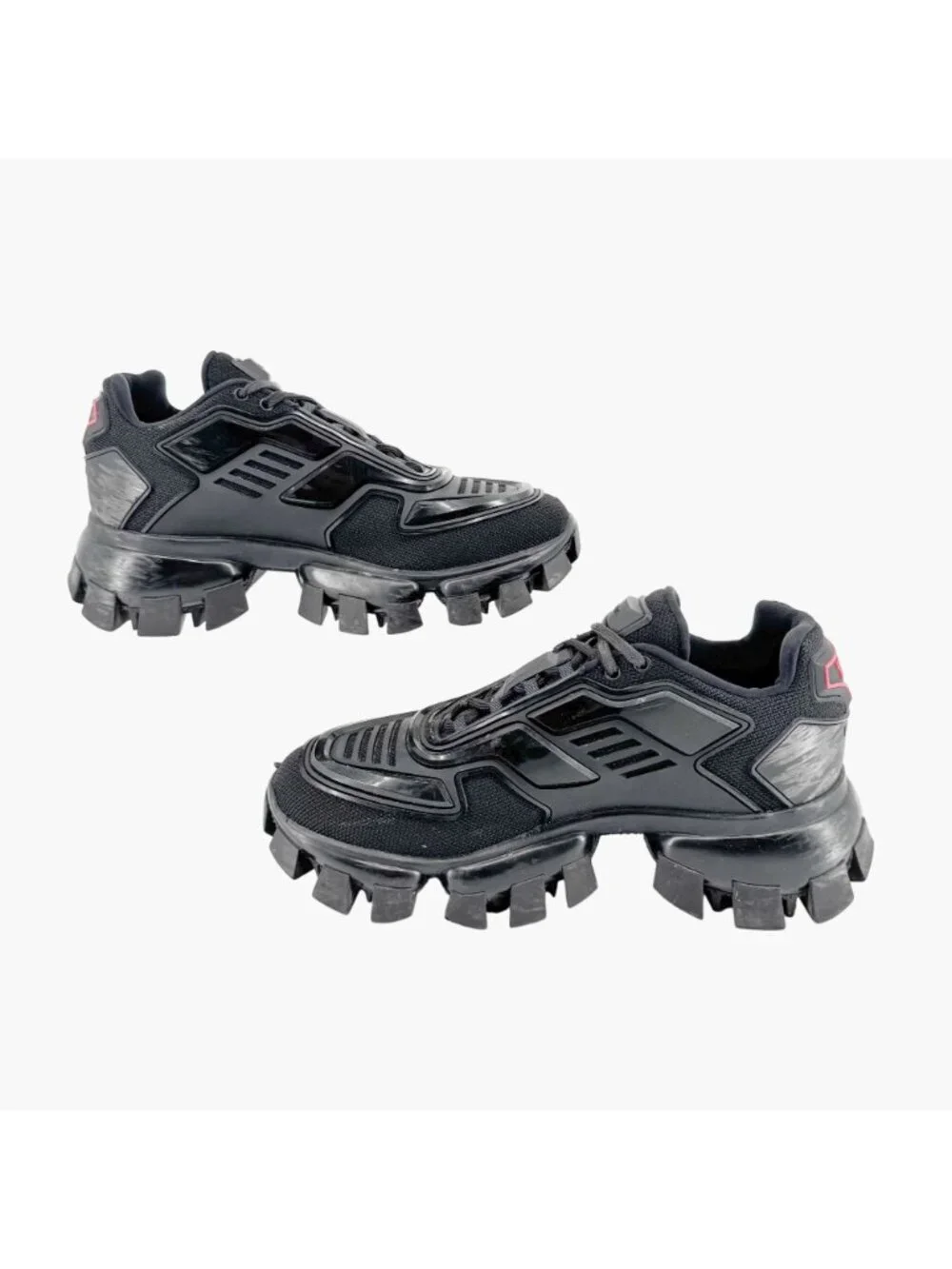 Prada Cloudbust Thunder Sneakers Men 5.5 Women 9.5 Black Chunky Lug Sole Shoe